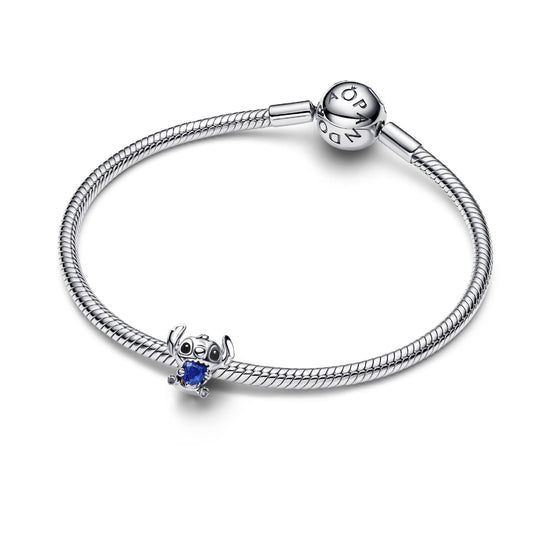 Charm Pandora Disney in argento Stitch con cristallo blu MISURA UNICA