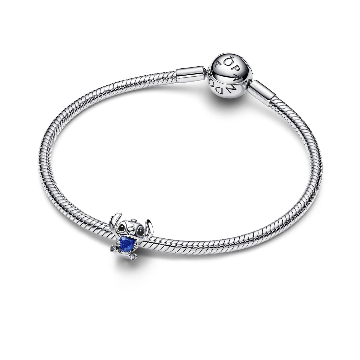 Charm Pandora Disney in argento Stitch con cristallo blu MISURA UNICA