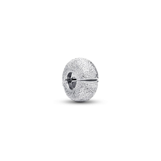 Mini clip Pandora in argento 925 con effetto diamantato MISURA UNICA