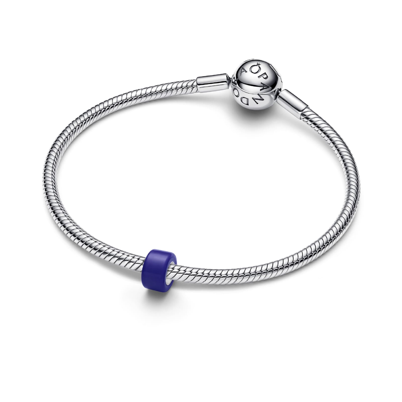 Mini charm Pandora in argento 925 e vetro di Murano blu MISURA UNICA
