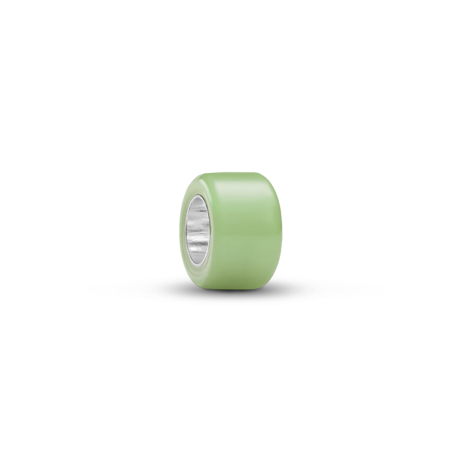 Mini charm Pandora in argento 925 e vetro di Murano verde MISURA UNICA