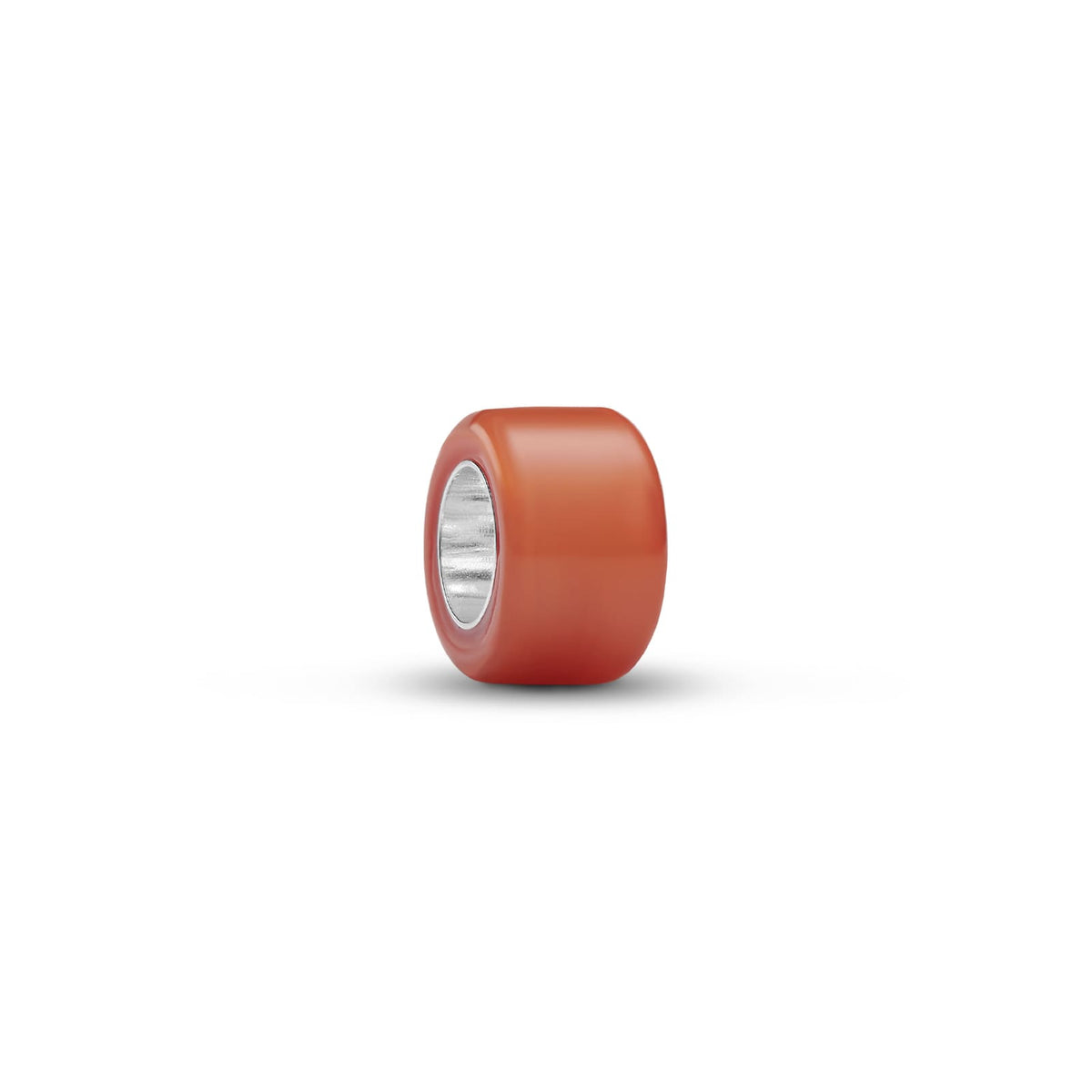 Mini charm Pandora in argento 925 e vetro di Murano arancione MISURA UNICA