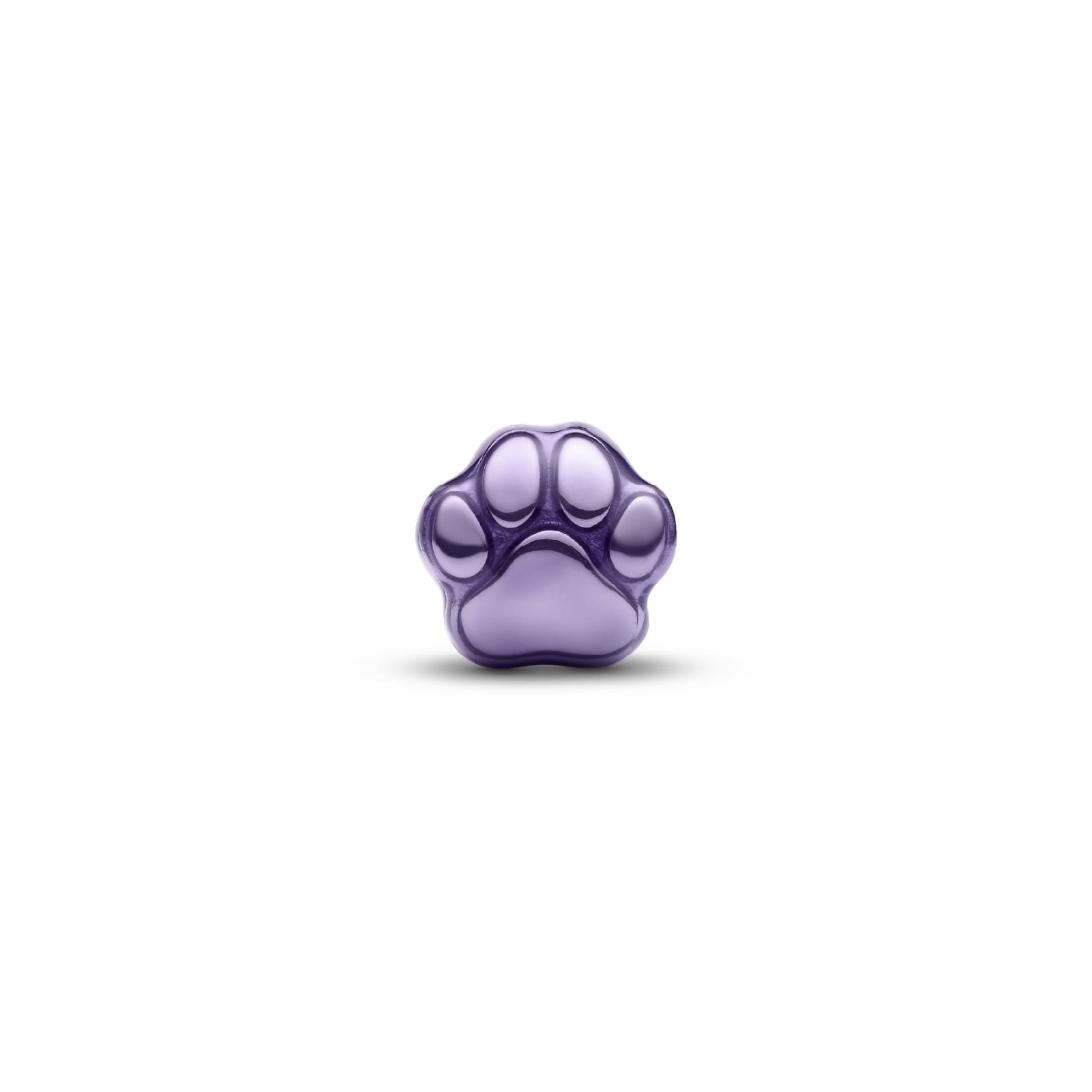 Mini charm Pandora in argento zampa effetto metallico viola MISURA UNICA