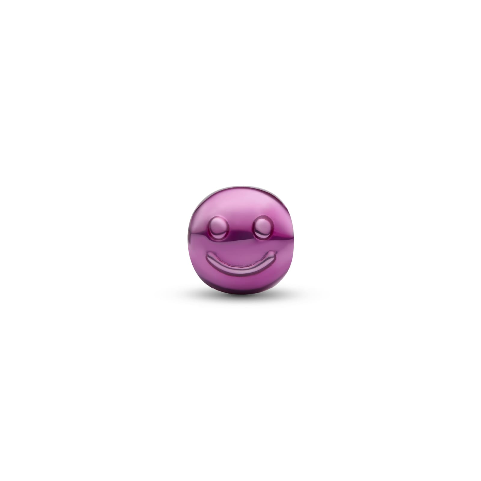 Mini charm Pandora in argento smile effetto metallico rosa MISURA UNICA