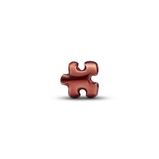 Mini charm Pandora argento puzzle effetto metallico arancione MISURA UNICA