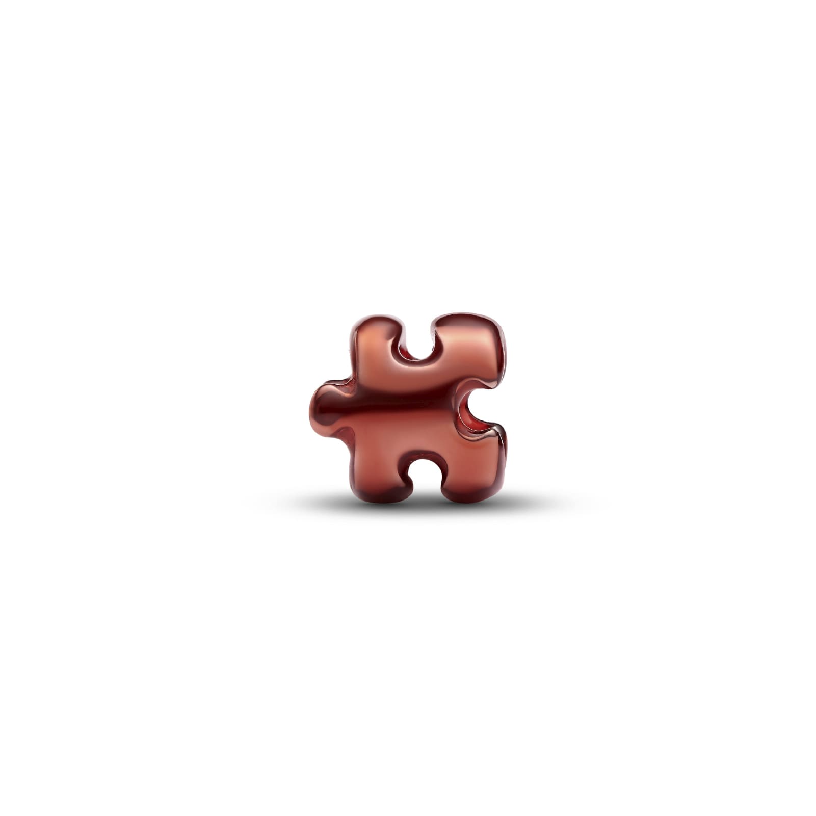 Mini charm Pandora argento puzzle effetto metallico arancione MISURA UNICA