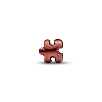 Mini charm Pandora argento puzzle effetto metallico arancione MISURA UNICA
