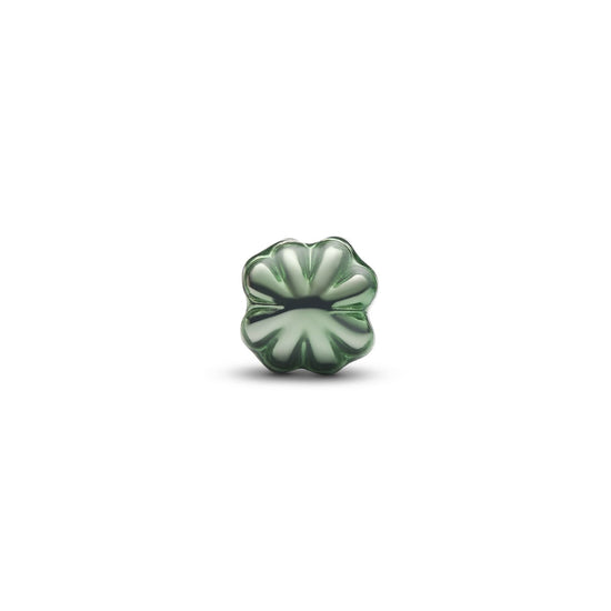 Mini charm Pandora in argento quadrifoglio metallico verde MISURA UNICA