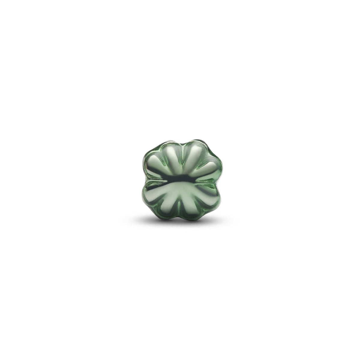 Mini charm Pandora in argento quadrifoglio metallico verde MISURA UNICA