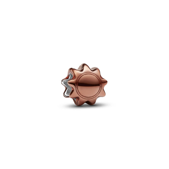 Mini charm Pandora in argento sole effetto metallico arancione MISURA UNICA