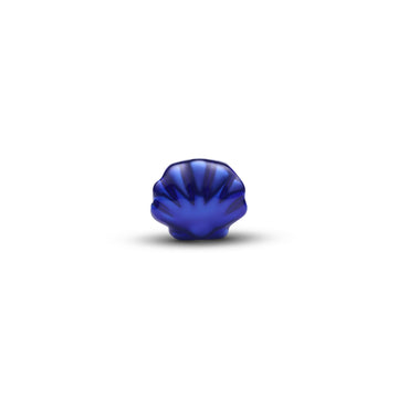 Mini charm Pandora in argento conchiglia effetto metallico blu MISURA UNICA