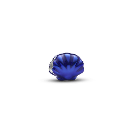 Mini charm Pandora in argento conchiglia effetto metallico blu MISURA UNICA