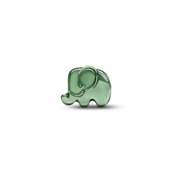 Mini charm Pandora in argento elefante effetto metallico verde MISURA UNICA