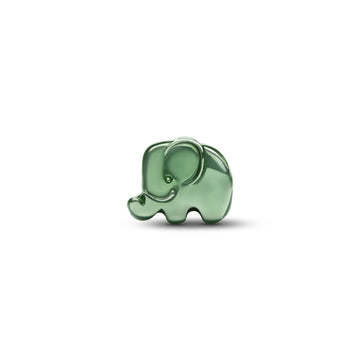 Mini charm Pandora in argento elefante effetto metallico verde MISURA UNICA