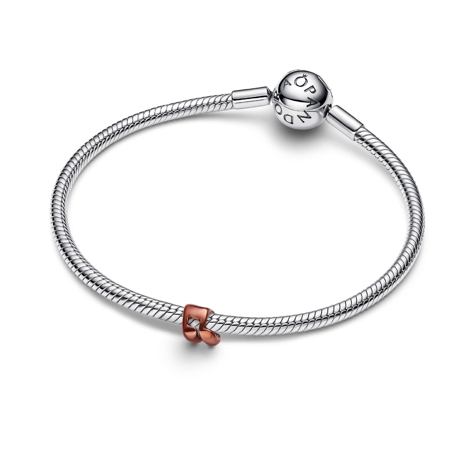 Mini charm Pandora in argento nota musicale metallica arancione MISURA UNICA