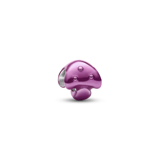 Mini charm Pandora in argento fungo effetto metallico rosa MISURA UNICA