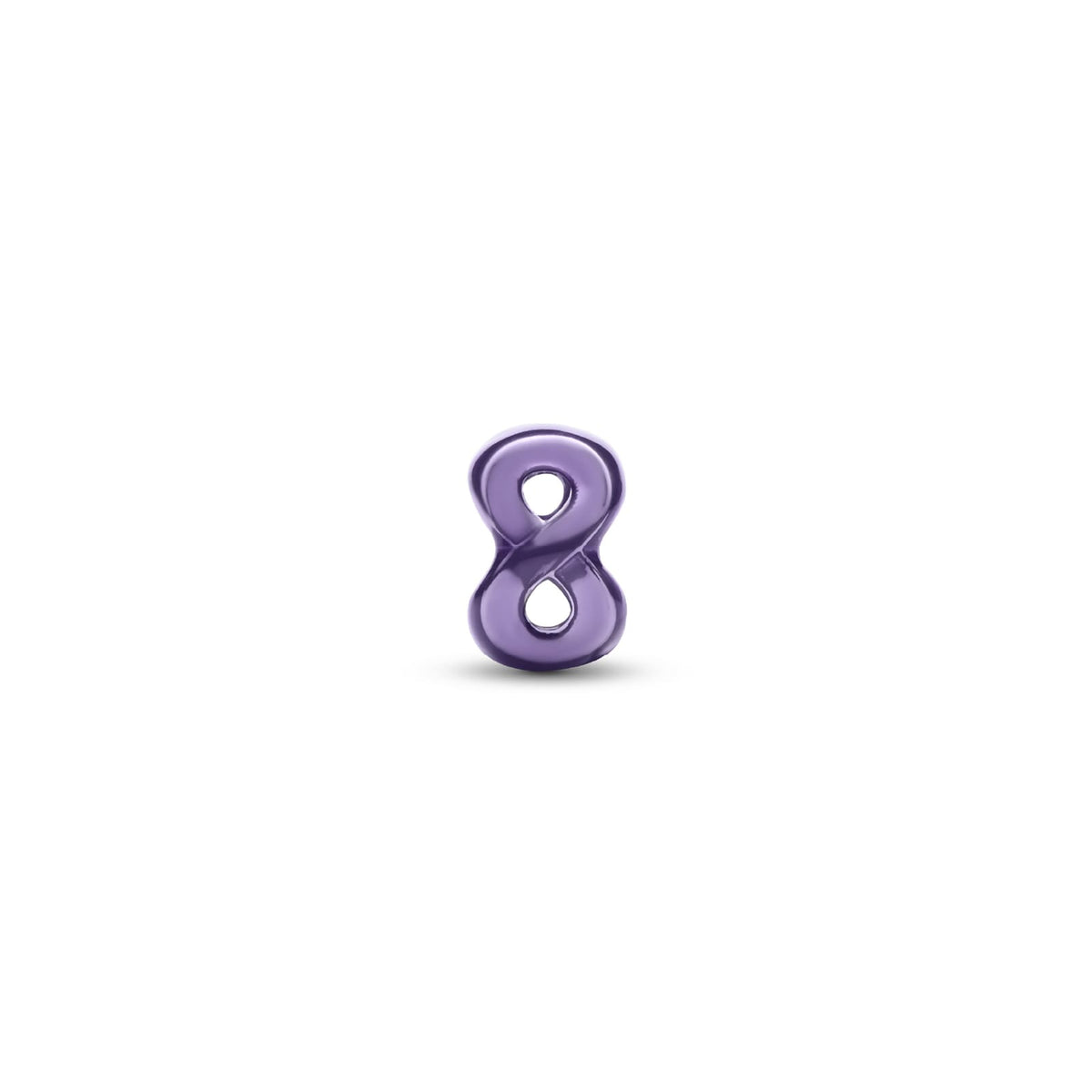 Mini charm Pandora in argento infinito effetto metallico viola MISURA UNICA