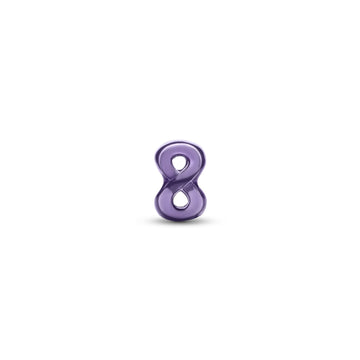 Mini charm Pandora in argento infinito effetto metallico viola MISURA UNICA