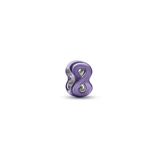 Mini charm Pandora in argento infinito effetto metallico viola MISURA UNICA