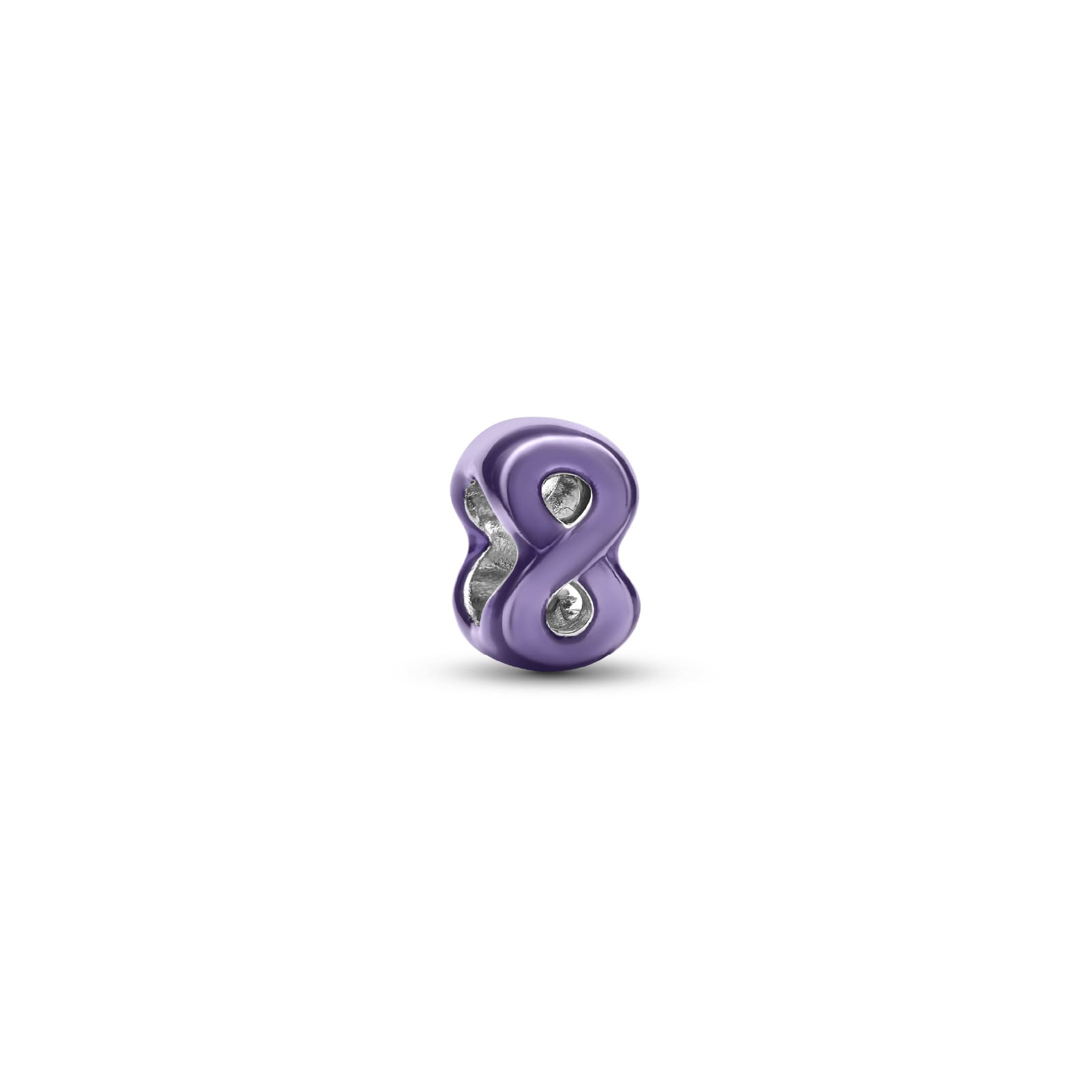 Mini charm Pandora in argento infinito effetto metallico viola MISURA UNICA