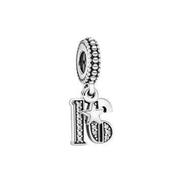Charm Pandora pendente 16 anni argento con zirconi bianchi MISURA UNICA