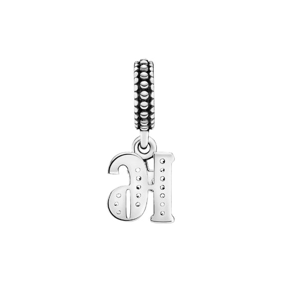 Charm Pandora pendente 16 anni argento con zirconi bianchi MISURA UNICA