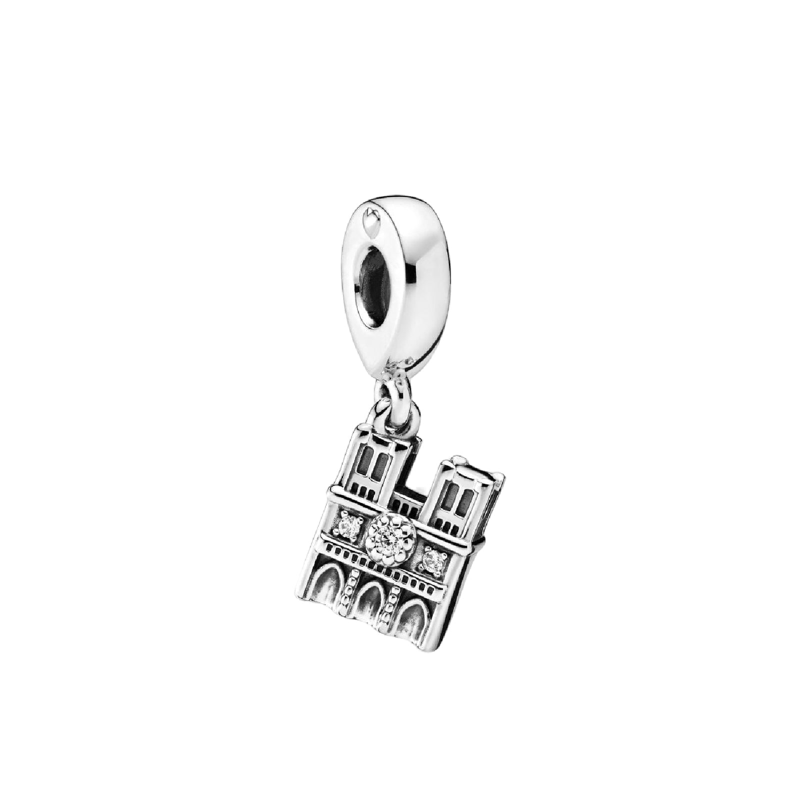 Charm pendente Notre Dame Pandora in argento 925 e zirconi P.798257CZ