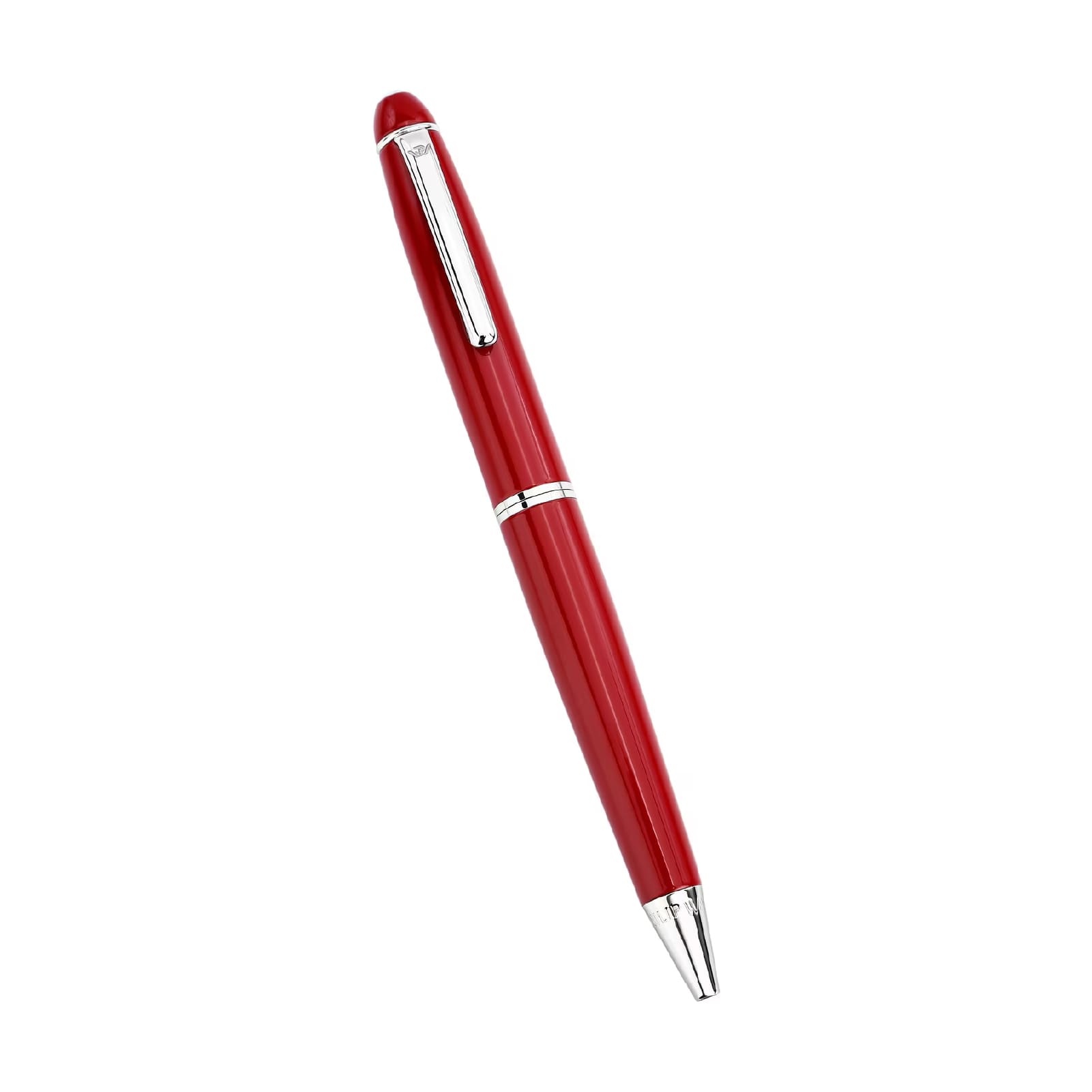 Penna a sfera Philip Watch WI smalto rosso con finiture argento MISURA UNICA