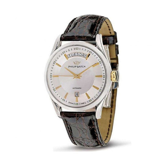 Orologio automatico uomo Philip Watch in acciaio con cinturino in pelle MISURA UNICA