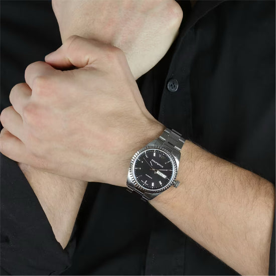 Orologio solo tempo Philip Watch in acciaio quadrante nero MISURA UNICA