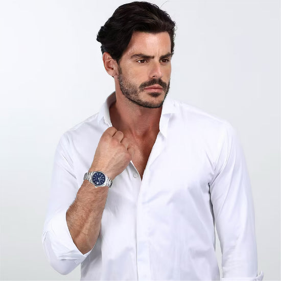 Orologio solo tempo Philip Watch in acciaio quadrante blu MISURA UNICA