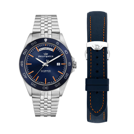 Orologio uomo Philip Watch in acciaio con datario completo MISURA UNICA