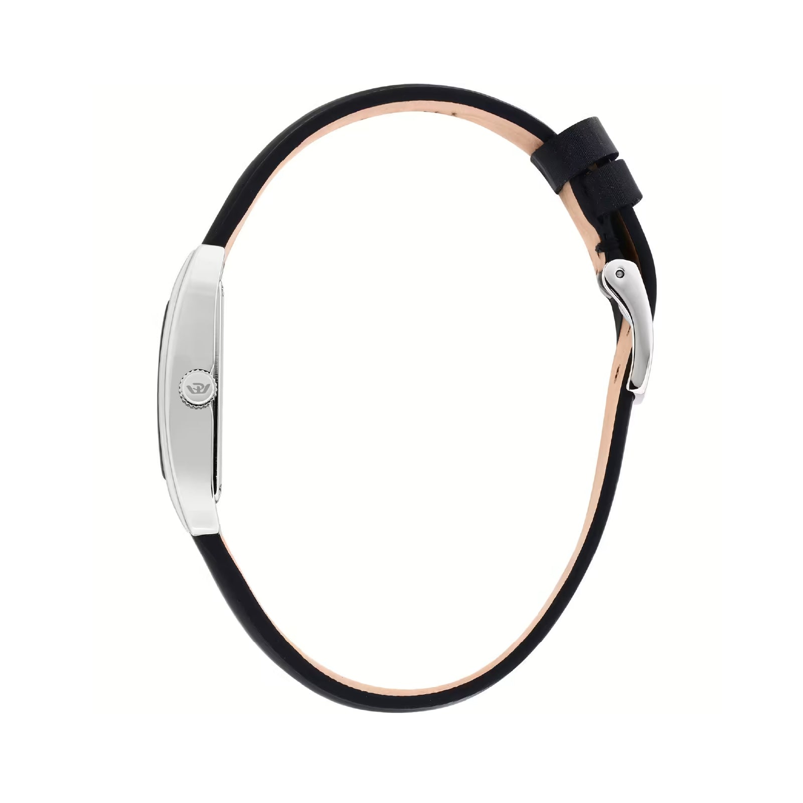 Orologio solo tempo Philip Watch in acciaio e pelle nera P.R8251820502