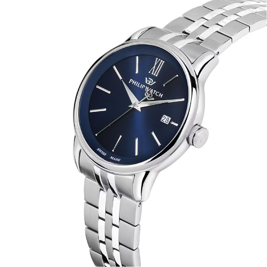 Orologio uomo Philip Watch in acciaio quadrante blu 40mm MISURA UNICA