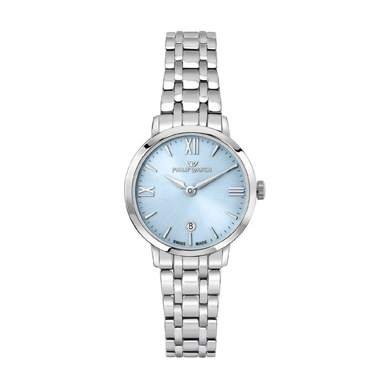 Orologio Philip Watch Audrey acciaio quadrante azzurro da donna MISURA UNICA
