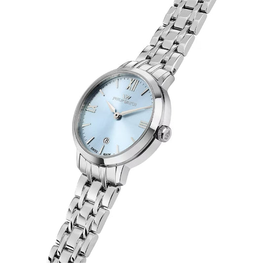 Orologio Philip Watch Audrey acciaio quadrante azzurro da donna MISURA UNICA