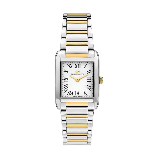Orologio Philip Watch in acciaio bicolor quadrante 24x34 MISURA UNICA