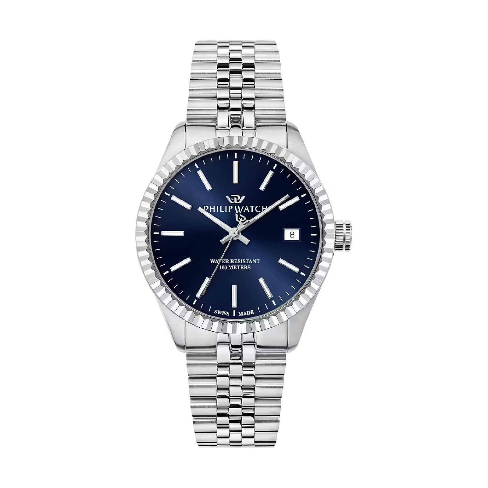 Orologio Philip Watch in acciaio con quadrante blu 39mm MISURA UNICA