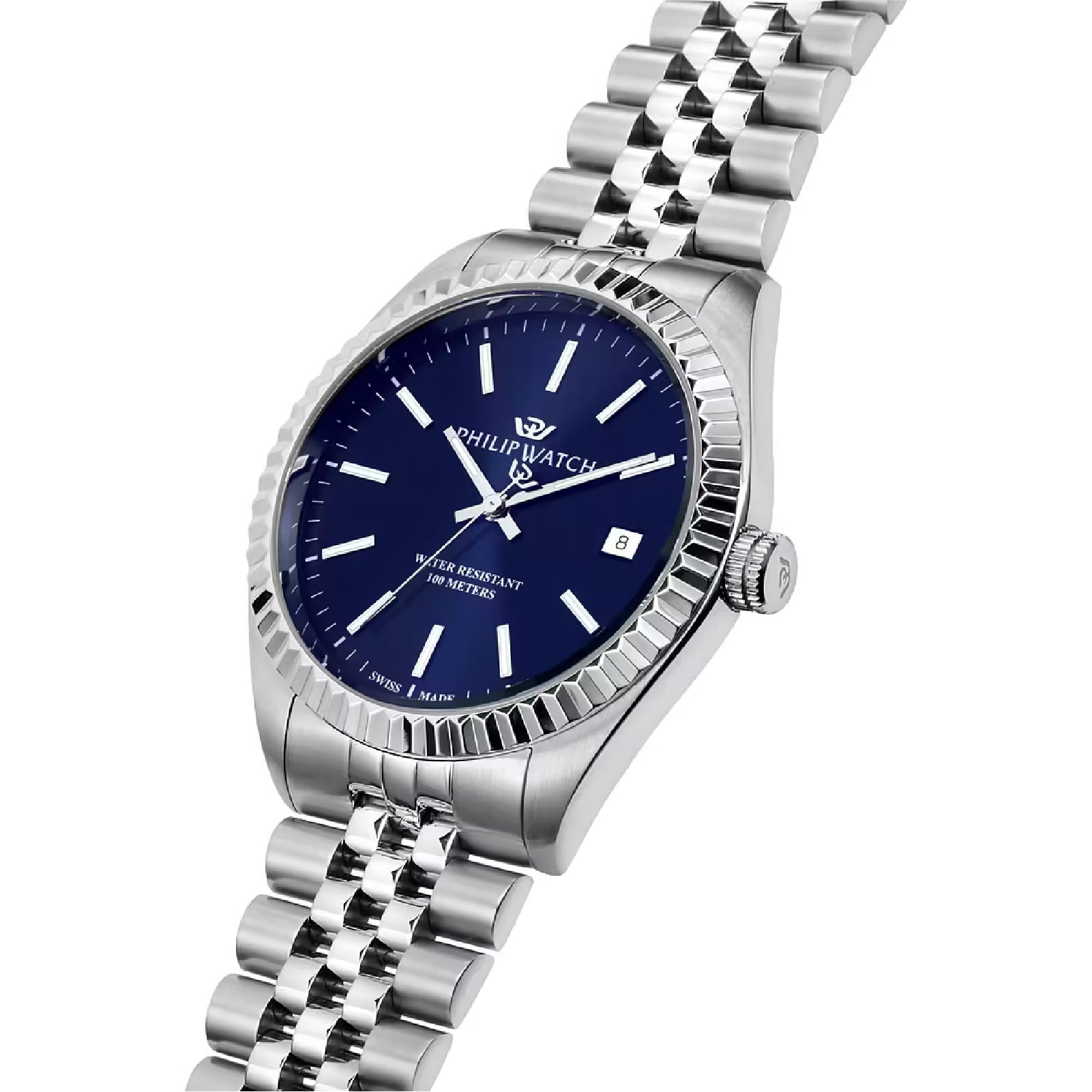 Orologio Philip Watch in acciaio con quadrante blu 39mm MISURA UNICA