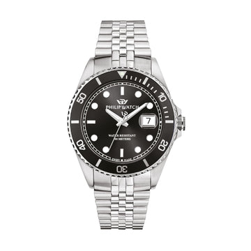 Orologio solo tempo Philip Watch in acciaio quadrante nero MISURA UNICA