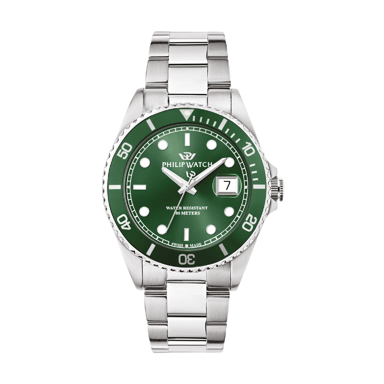 Orologio uomo Philip Watch in acciaio con quadrante verde MISURA UNICA