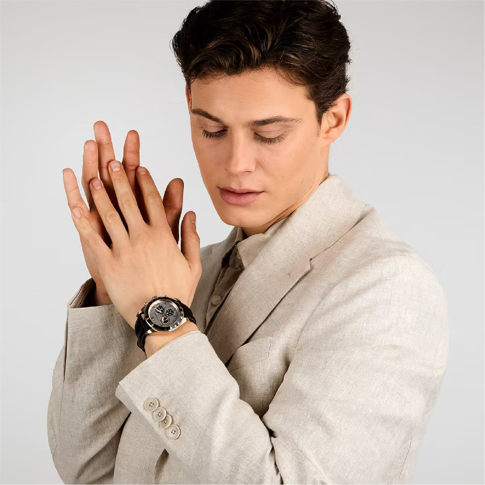Orologio cronografo uomo Philip Watch in acciaio grigio e nero MISURA UNICA