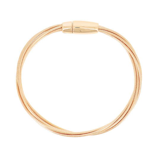 Bracciale spesso da donna Pesavento DNA in argento dorato 17 cm
