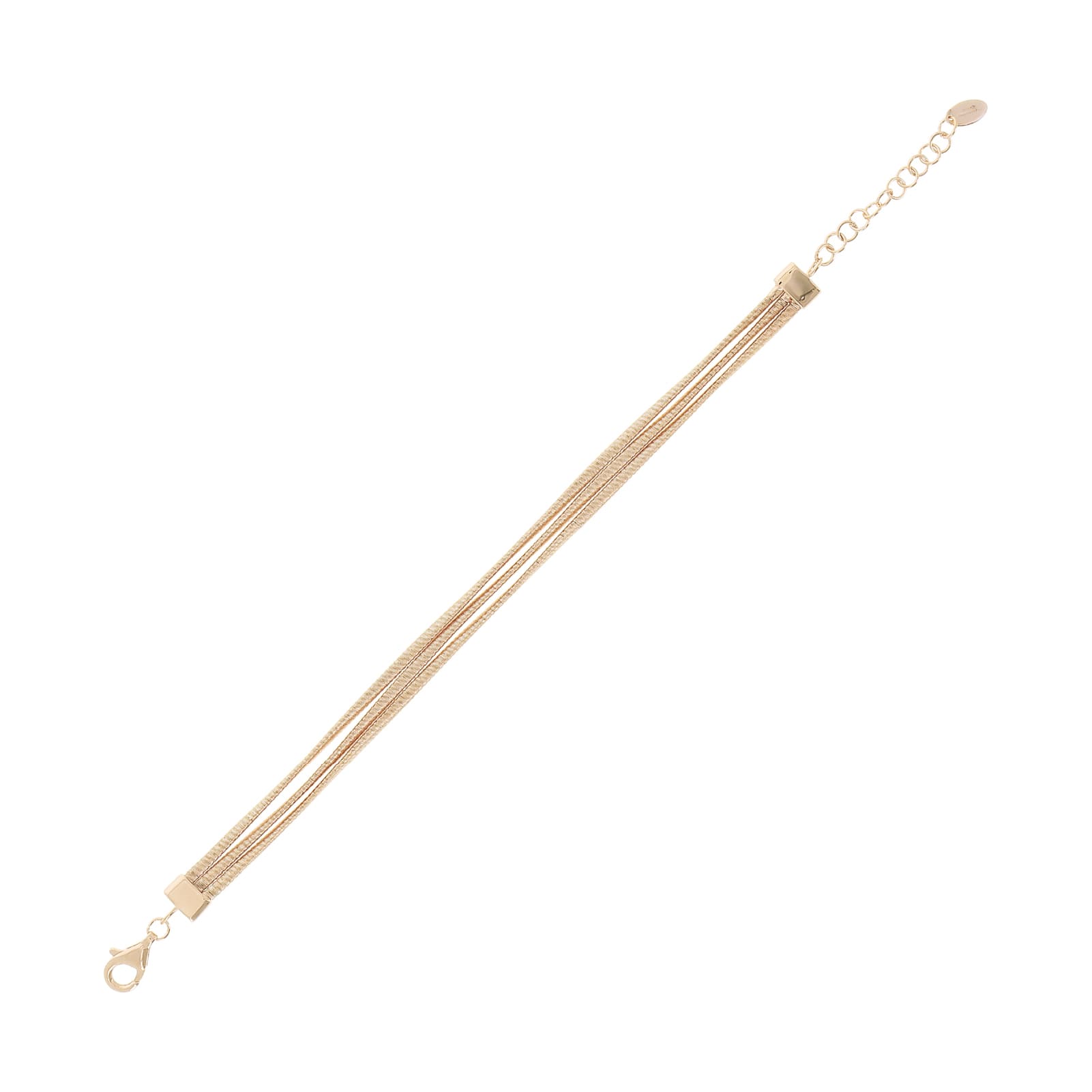 Bracciale multifilo da donna Pesavento in argento dorato 17 cm