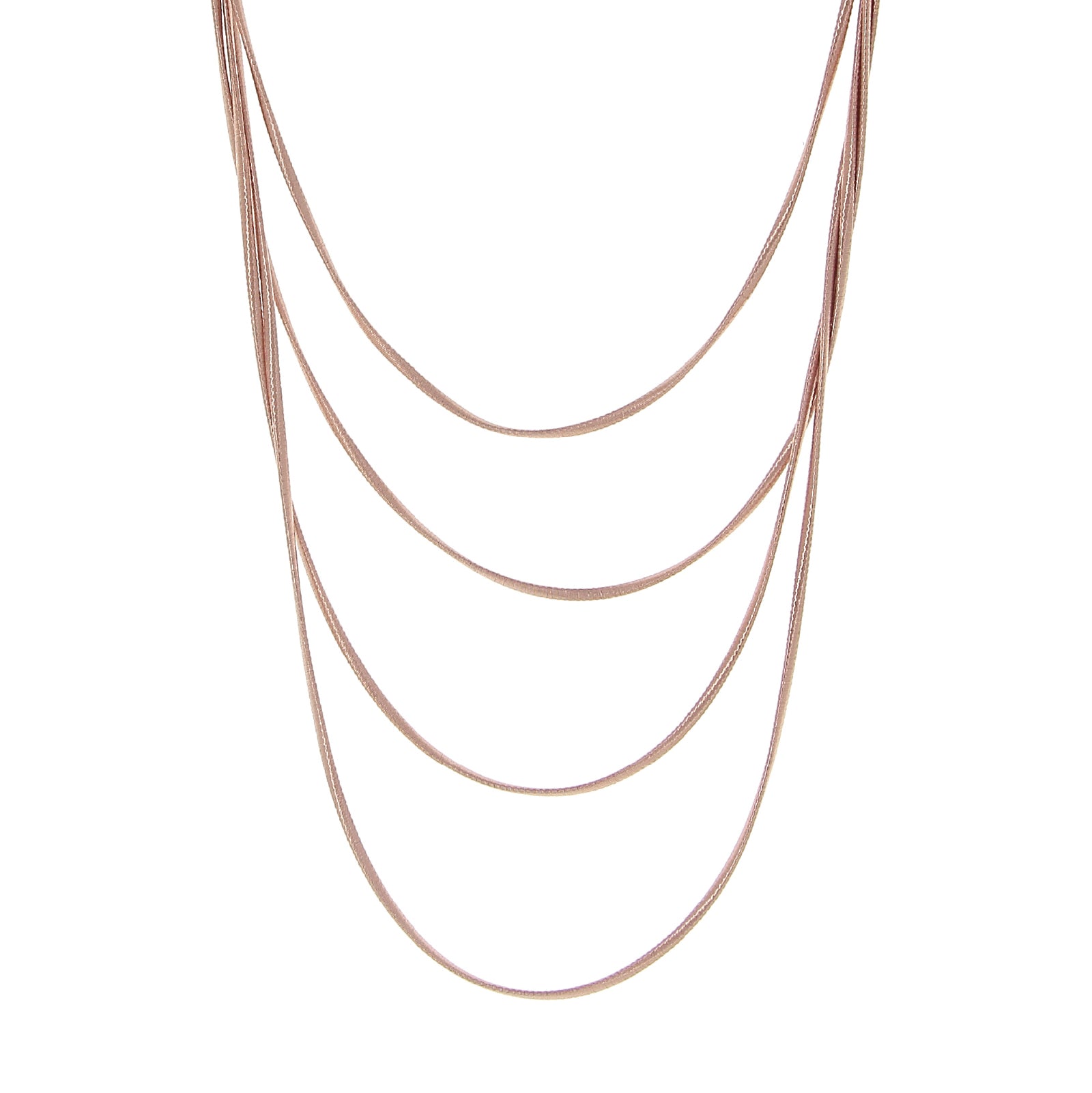 Collana multifilo donna Pesavento Silk in argento rosé lucido MISURA UNICA