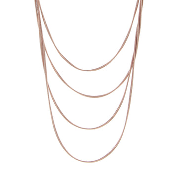 Collana multifilo donna Pesavento Silk in argento rosé lucido MISURA UNICA