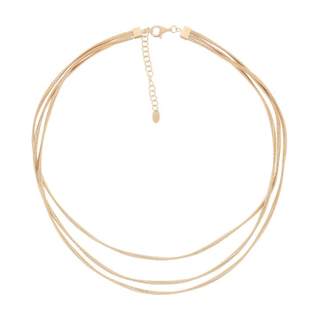 Collana multifilo da donna Pesavento in argento dorato MISURA UNICA