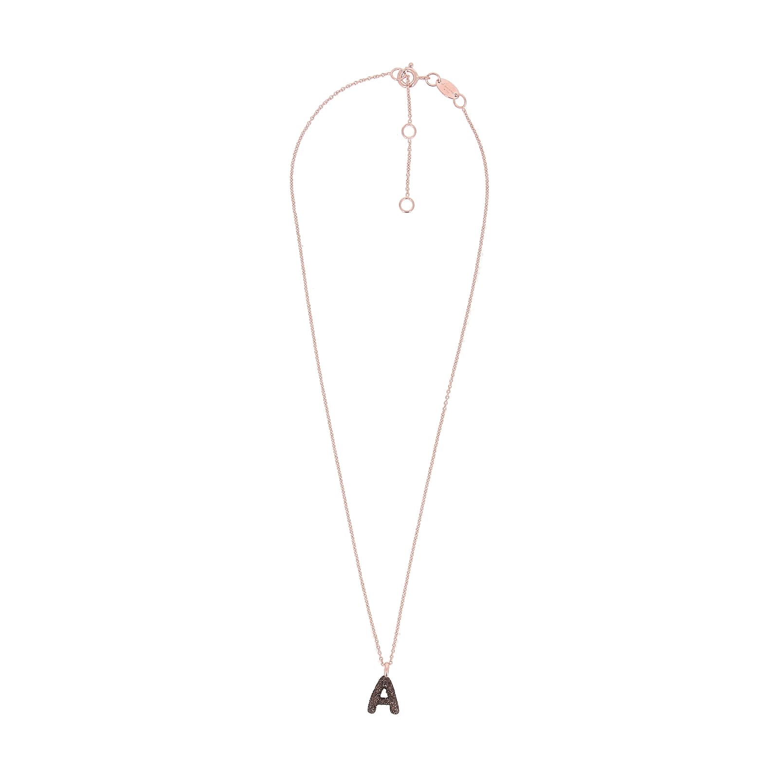 Collana donna Pesavento in argento con lettera A bronzo MISURA UNICA