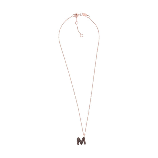 Collana donna Pesavento in argento con lettera M bronzo MISURA UNICA