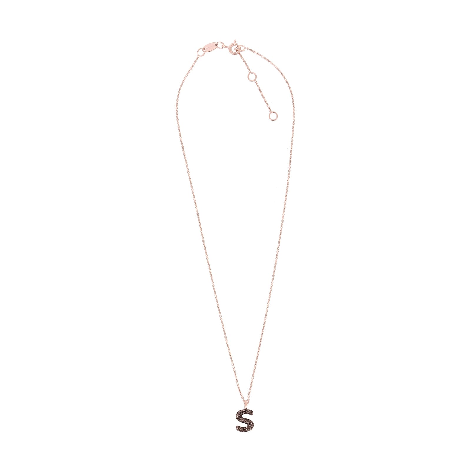 Collana donna Pesavento in argento con lettera S bronzo MISURA UNICA